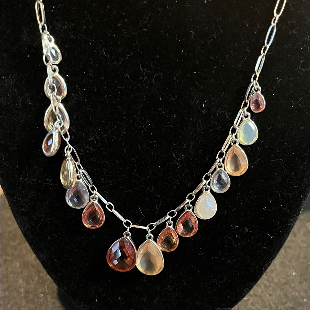 Loft Elegant Multi-Color Teardrop Necklace
